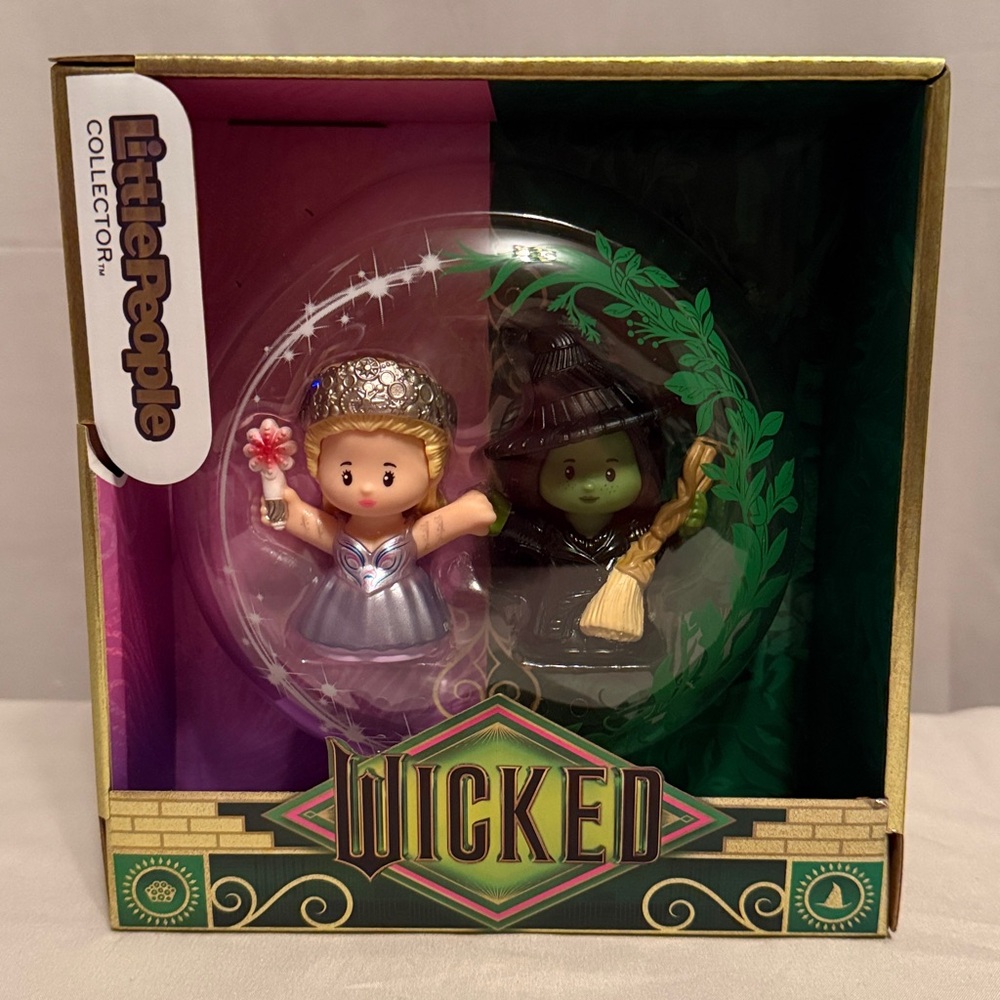 Little People Wicked Glinda Elphaba For Good NIB sealed witch oz movie theater